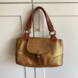 Moschino Cheap and Chic Gold Leather Shoulder Bag